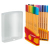 Micropunta/Felpa, Point 88, Punta Fina  0.4 mm, Estuche x 20 - Color Parade. 20 Colores Surtidos